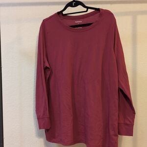 Deep red Super soft long sleeve shirt torrid 3